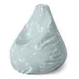 Dětský sedací vak Pear Bílé lístky: 70 x 95 x 15 cm