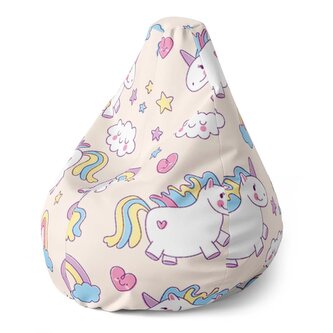 Dětský sedací vak Pear Jednorožci: 70 x 95 x 15 cm
