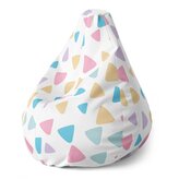 Dětský sedací vak Pear Barevné trojúhelníčky: 70 x 95 x 15 cm