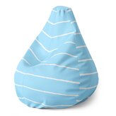 Dětský sedací vak Pear Bílé linky na modré: 70 x 95 x 15 cm