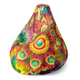 Dětský sedací vak Pear Barevné obrazce: 70 x 95 x 15 cm