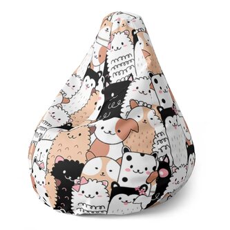 Dětský sedací vak Pear Roztomilá zvířátka: 70 x 95 x 15 cm