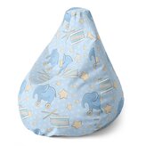 Dětský sedací vak Pear Bubny a sloni: 70 x 95 x 15 cm