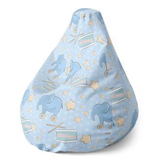 Dětský sedací vak Pear Bubny a sloni: 70 x 95 x 15 cm