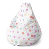 Dětský sedací vak Pear Různě barevné puntíky: 70 x 95 x 15 cm