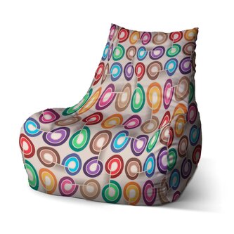 Dětský sedací vak Bean Barevné spirály: 60 x 70 x 70 cm