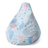 Dětský sedací vak Pear Horkovzdušné barevné balóny: 70 x 95 x 15 cm