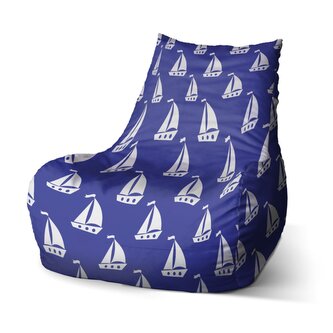 Dětský sedací vak Bean Bílé lodě: 60 x 70 x 70 cm