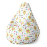 Dětský sedací vak Pear Barevné kytičky: 70 x 95 x 15 cm