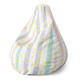 Dětský sedací vak Pear Pruhy a tečky štětcem: 70 x 95 x 15 cm