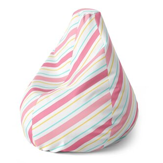 Dětský sedací vak Pear Čtyřbarevné pruhy: 70 x 95 x 15 cm