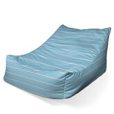 Dětský sedací vak Lounge Bílé linky na modré: 80 x 95 x 50 cm
