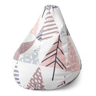 Dětský sedací vak Pear Barevné stromky: 70 x 95 x 15 cm