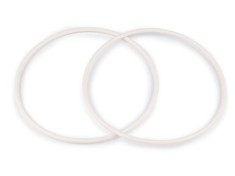 Plastový kruh Ø21; 26 cm 2. jakost - 4 ks - 2 (26 cm) bílá