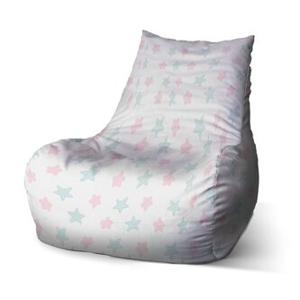 Dětský sedací vak Bean růžové a modré hvězdy: 60 x 70 x 70 cm