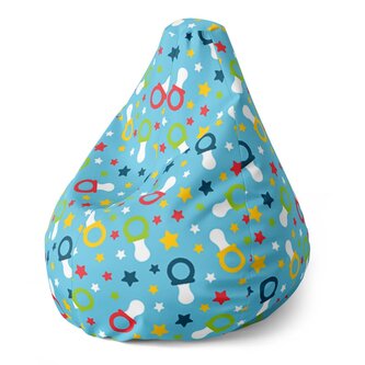 Dětský sedací vak Pear Dudlíky a hvězdy: 70 x 95 x 15 cm
