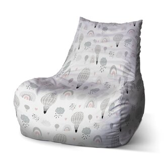 Dětský sedací vak Bean Malované horkovzdušné balony: 60 x 70 x 70 cm