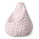 Dětský sedací vak Pear Starorůžové pletení: 70 x 95 x 15 cm