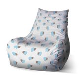 Dětský sedací vak Bean Modré ovce: 60 x 70 x 70 cm