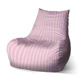 Dětský voděodolný sedací vak Bean Růžové pruhy: 60 x 70 x 70 cm