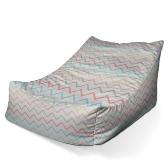 Dětský sedací vak Lounge Šestibarevné klikyháky: 80 x 95 x 50 cm
