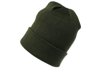 Zimní čepice unisex - 1 ks - 3 zelená khaki