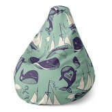 Dětský sedací vak Pear Velryby: 70 x 95 x 15 cm