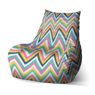 Dětský sedací vak Bean Duhové klikyháky: 60 x 70 x 70 cm