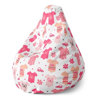 Dětský sedací vak Pear Růžové oblečky: 70 x 95 x 15 cm