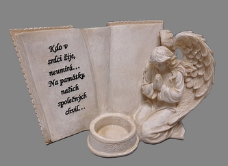 Anděl s knihou svícen