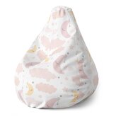 Dětský sedací vak Pear Měsíčky a obláčky : 70 x 95 x 15 cm