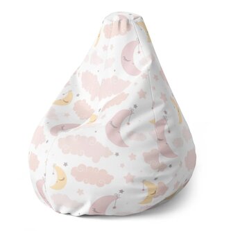 Dětský sedací vak Pear Měsíčky a obláčky : 70 x 95 x 15 cm