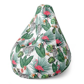 Dětský sedací vak Pear Zebra a plameňák: 70 x 95 x 15 cm