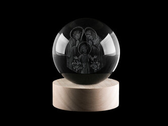 LED svítící skleněná koule Ø8 cm - 1 ks - 1 transparent svatí