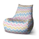 Dětský sedací vak Bean Tříbarevné klikyháky: 60 x 70 x 70 cm