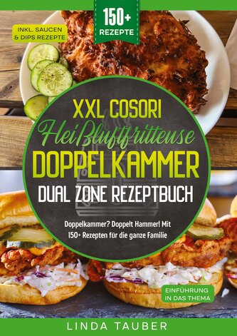 XXL Cosori Heißluftfritteuse Doppelkammer Dual Zone Rezeptbuch