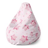 Dětský sedací vak Pear Růžové hvězdy: 70 x 95 x 15 cm
