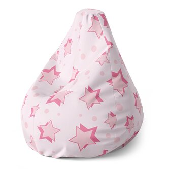 Dětský sedací vak Pear Růžové hvězdy: 70 x 95 x 15 cm