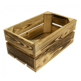 Dřevěná bedýnka 32x20x14 cm, opalovaná