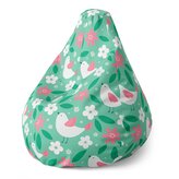 Dětský sedací vak Pear Květiny a ptáčci: 70 x 95 x 15 cm