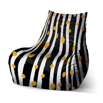 Dětský sedací vak Bean Pruhy a puntíky: 60 x 70 x 70 cm