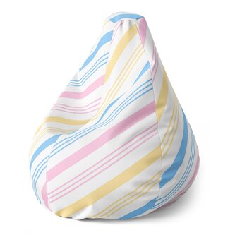 Dětský sedací vak Pear Tříbarevné pruhy: 70 x 95 x 15 cm