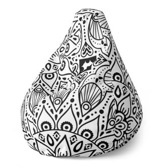 Dětský sedací vak Pear Bílé mehendi: 70 x 95 x 15 cm