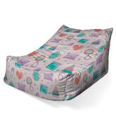 Dětský sedací vak Lounge Chrastítko a čepičky: 80 x 95 x 50 cm