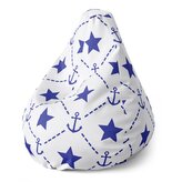 Dětský sedací vak Pear Hvězdy a kotvy: 70 x 95 x 15 cm