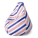Dětský sedací vak Pear Modročervené pruhy: 70 x 95 x 15 cm