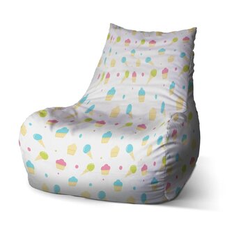 Dětský sedací vak Bean Zmrzlinky s muffiny: 60 x 70 x 70 cm