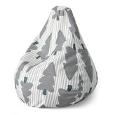 Dětský sedací vak Pear Šedé stromky: 70 x 95 x 15 cm