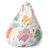 Dětský sedací vak Pear Oblak s ptáčky: 70 x 95 x 15 cm