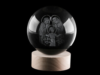 LED svítící skleněná koule Ø10 cm - 1 ks - 1 transparent svatí